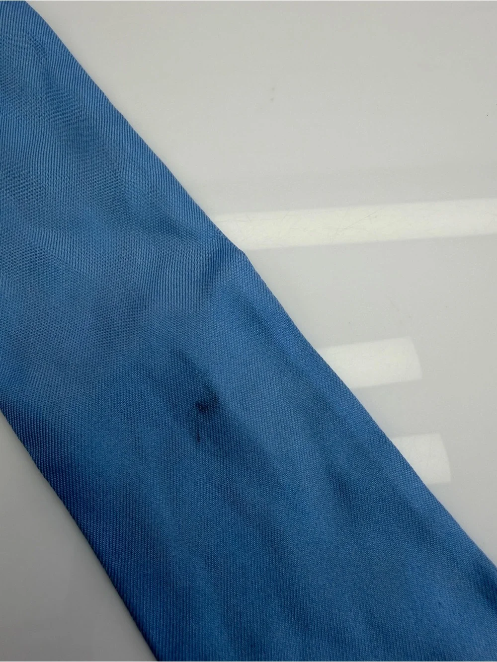 Prada Blue Lipstick Silk Scarf Tie Red Twilly
